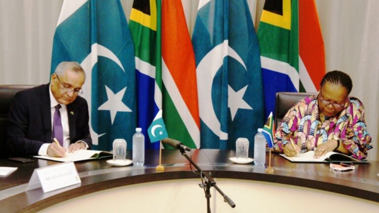 Pakistan and South Africa sign agreement on Establishment of Joint Commission