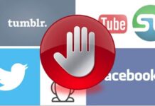 Blocking of social media