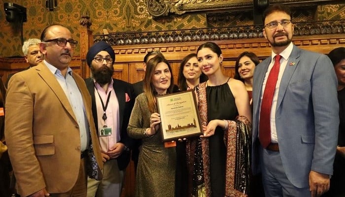 UK Parliament Honors Mahira Khan for Contributions to Cinema and Cultural Exchange